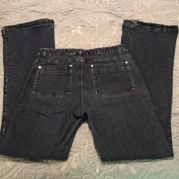 Michael Kors Dark Wash Mid-Rise Jeans Size 8 - Picture 2 of 12